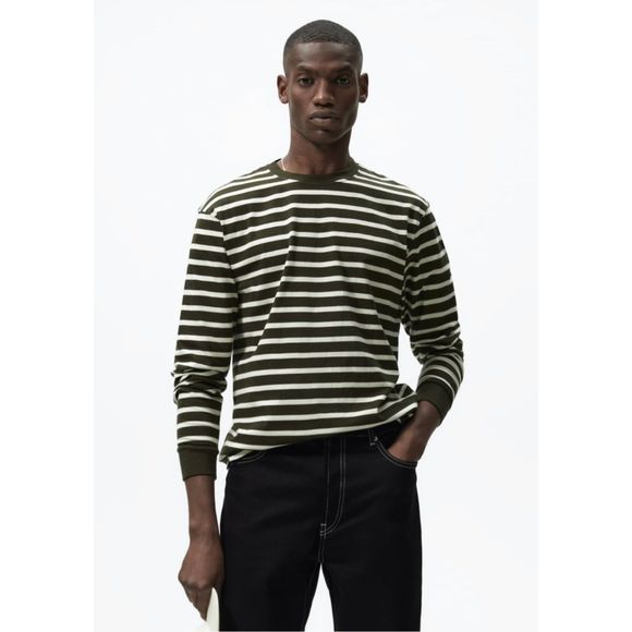 Zara Stripped Long Sleeve T-Shirt Size M - Picture 5 of 8